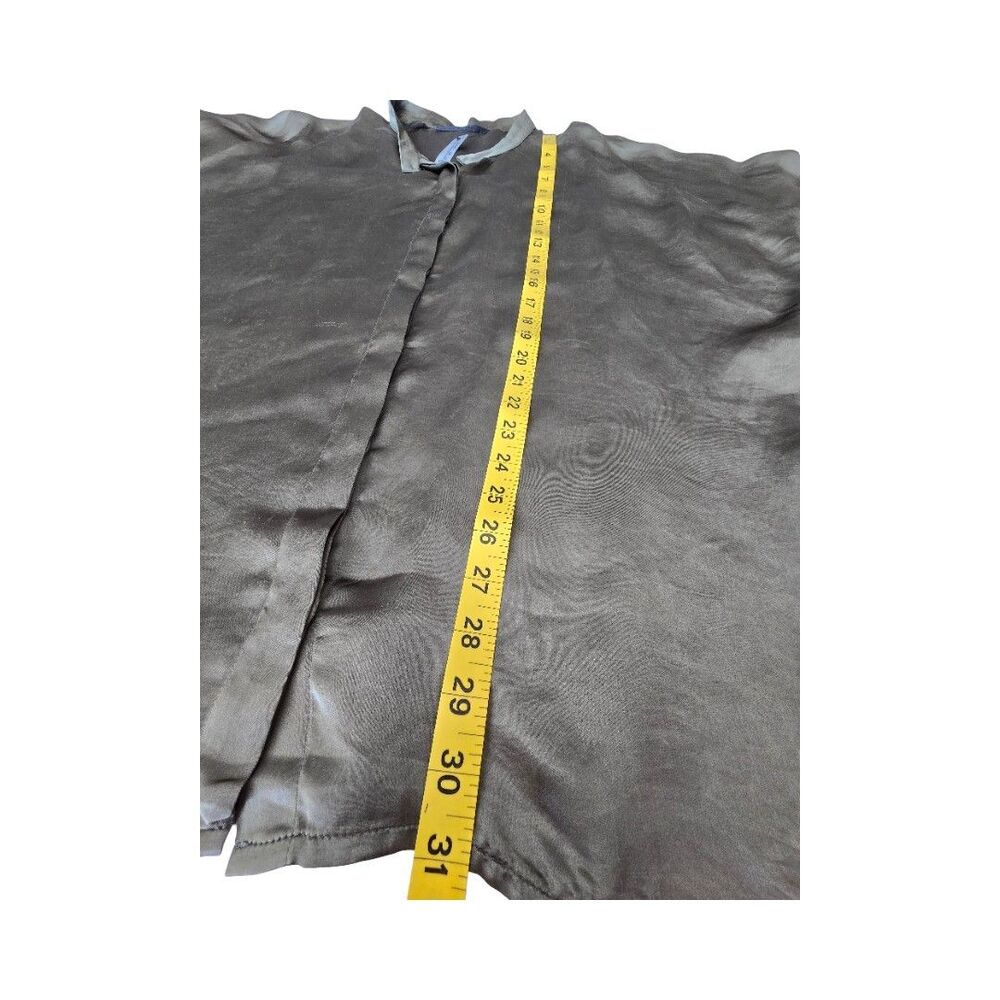 NWT Haider Ackermann Khaki Washed Satin Oversized US 8 Shirt FR 40 Maxfield - Picture 9 of 15